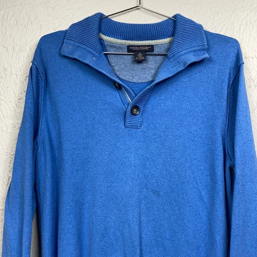 Banana Republic Cotton Cashmere Blue Sweater Med